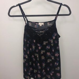 Black Floral Tank
